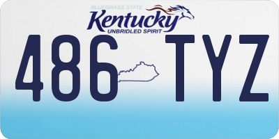 KY license plate 486TYZ