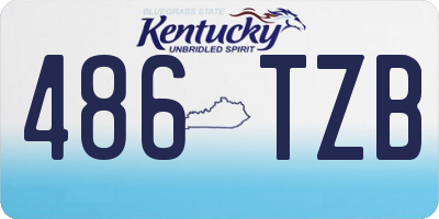 KY license plate 486TZB