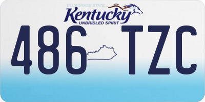 KY license plate 486TZC