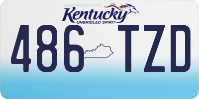 KY license plate 486TZD