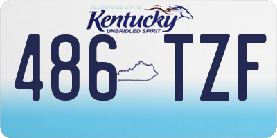 KY license plate 486TZF