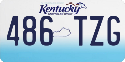 KY license plate 486TZG