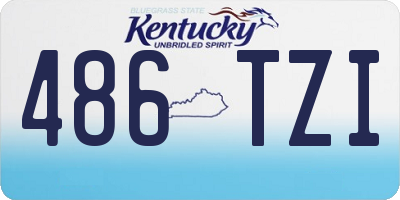 KY license plate 486TZI