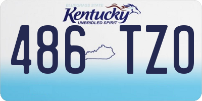 KY license plate 486TZO