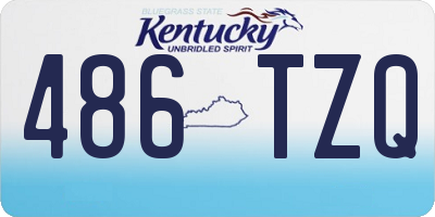 KY license plate 486TZQ