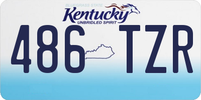 KY license plate 486TZR