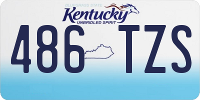 KY license plate 486TZS