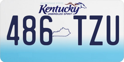 KY license plate 486TZU