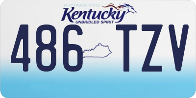 KY license plate 486TZV