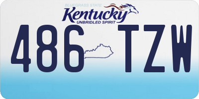 KY license plate 486TZW