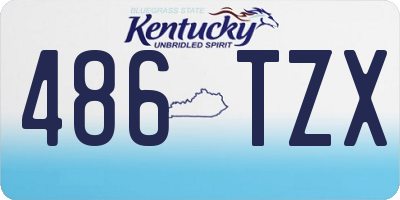 KY license plate 486TZX