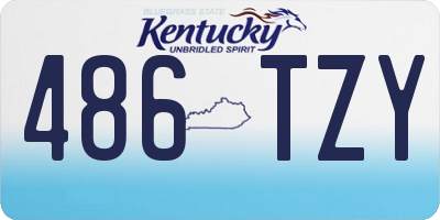 KY license plate 486TZY