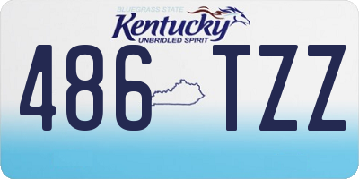 KY license plate 486TZZ