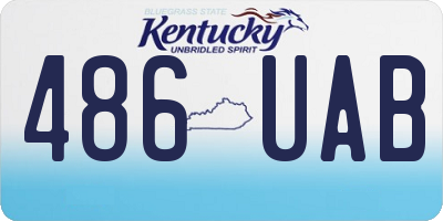 KY license plate 486UAB