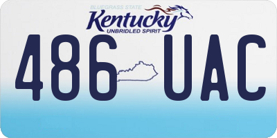 KY license plate 486UAC
