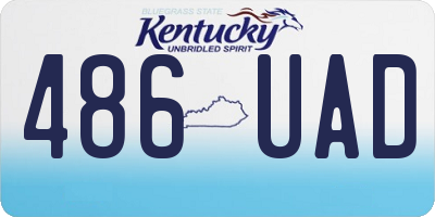 KY license plate 486UAD