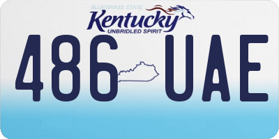KY license plate 486UAE