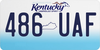 KY license plate 486UAF