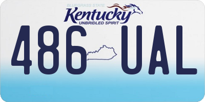 KY license plate 486UAL