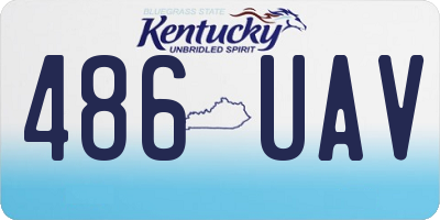 KY license plate 486UAV