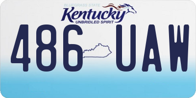 KY license plate 486UAW