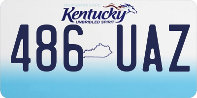 KY license plate 486UAZ
