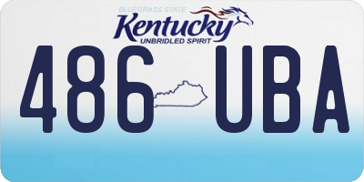KY license plate 486UBA