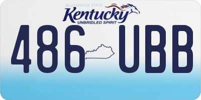 KY license plate 486UBB