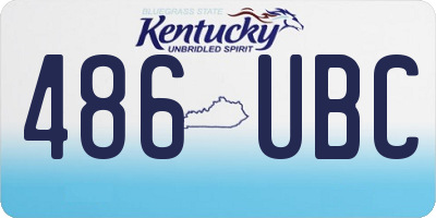 KY license plate 486UBC