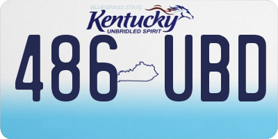 KY license plate 486UBD