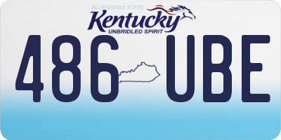 KY license plate 486UBE