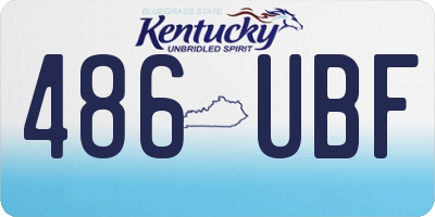 KY license plate 486UBF