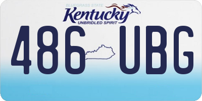 KY license plate 486UBG