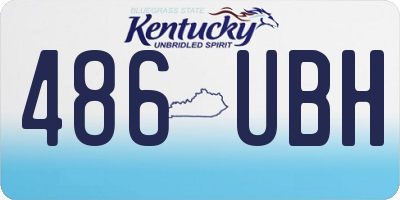 KY license plate 486UBH
