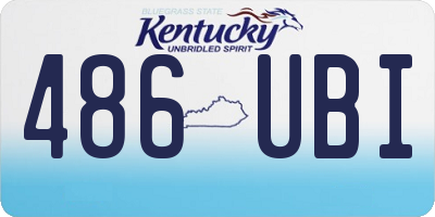 KY license plate 486UBI