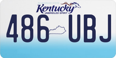 KY license plate 486UBJ