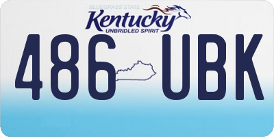 KY license plate 486UBK