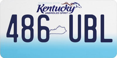 KY license plate 486UBL