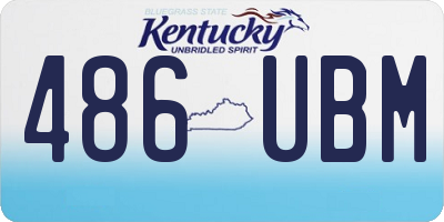 KY license plate 486UBM