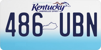KY license plate 486UBN