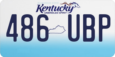 KY license plate 486UBP