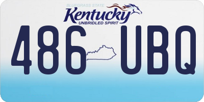 KY license plate 486UBQ