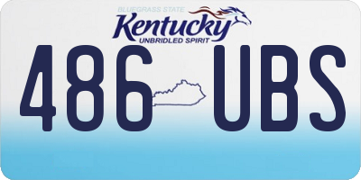 KY license plate 486UBS