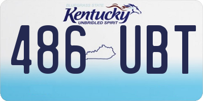 KY license plate 486UBT