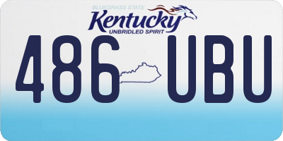 KY license plate 486UBU