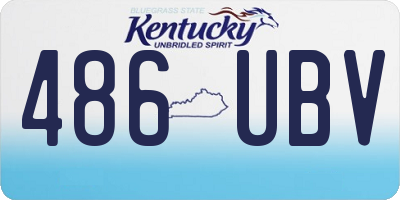 KY license plate 486UBV