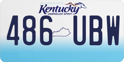 KY license plate 486UBW