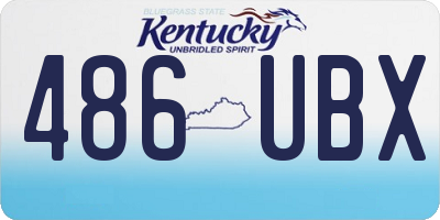 KY license plate 486UBX