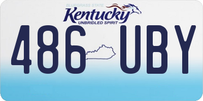 KY license plate 486UBY