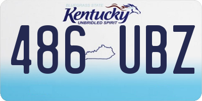KY license plate 486UBZ